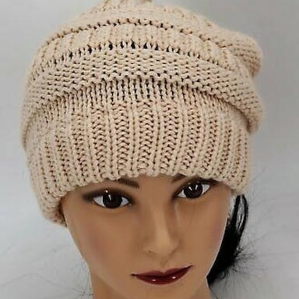 SELF Esteem Pom Pom Beanie, One Size - Picture 3 of 5